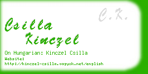 csilla kinczel business card